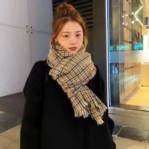 오너클랜 체크 목도리 니트 머플러 커플 목도리 체크목도리 여자목도리 여성목도리 두꺼운목도리