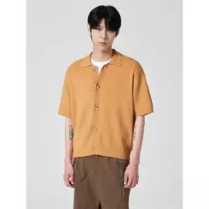 에잇세컨즈 8SECONDS 하바나 카라 반팔 카디건 옐로우 446AFQAE