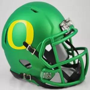 리델 NCAA 오리건 덕스 헬멧 미니 스피드 원 사이즈 팀 컬러
