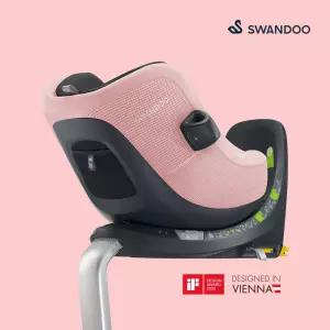 스완두 마리5 메쉬 아이사이즈 신생아 회전형 카시트 (ISOFIX) 파지티브 핑크