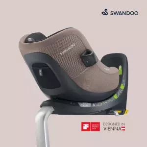 스완두 마리5 메쉬 아이사이즈 신생아 회전형 카시트 (ISOFIX) 브릴리언트 브라운