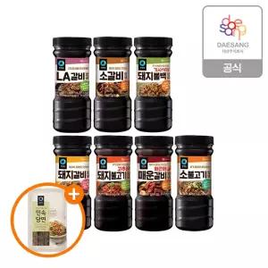 청정원 고기양념 840g 7종(갈비/불고기/LA갈비/매운갈비 등) 3개 골라담기+(증정)당면300g