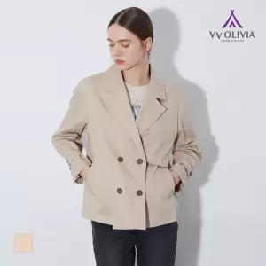 [비비올리비아] 베이직 숏 트렌치자켓_VVCEB4S2161