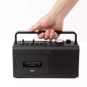 휴대용 전기+건전지 FM/AM 라디오 카세트 플레이어 녹음 고감도-안테나 AUX 단자 접이식 핸들
