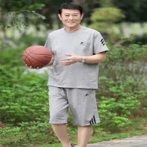 폴로 니트 티 셔츠 카라 아빠들 여름 옷차림 반팔 티셔츠 중장년 남성 스포츠웨어 할아버지들 여름옷 아버