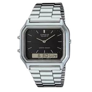 Casio 컬렉션 AQ-230A-1D NEW 남녀공용 시계 [세금포함] [정품] 실버 스테인레스 스틸 Band 명품시계 손목