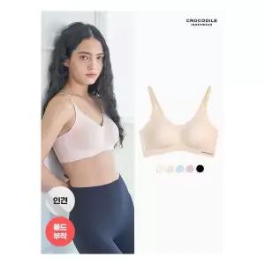 [크로커다일 이너웨어]뉴 라이크라 인견쉘론 몰드부착 스트랩 1종 택1 104764