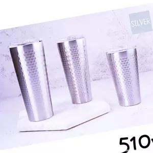 IKWACF5C3 허니벌집 이중 보온 보냉 실버 510ml 스테인 휴대용 사무실 스텐 텀블러 레스 진공