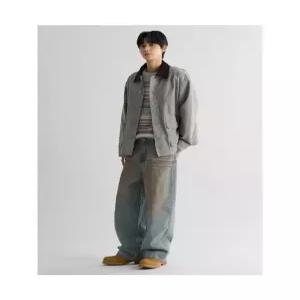 에잇세컨즈 배색 칼라넥 커버올 재킷 카키 5978690