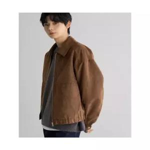 에잇세컨즈 페이크 스웨이드 칼라 블루종 브릭 5920906