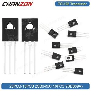 NPN PNP 트랜지스터 키트 바이폴라 접합 삼극 튜브 집적 회로 BJT TO126 20PCs 10PCs 2SB649A  2SD669A