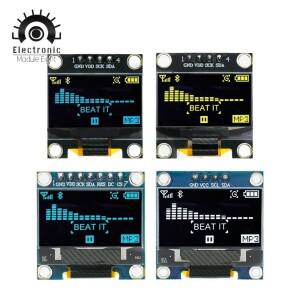 0.96인치 IIC SPI 직렬 7/4Pin 화이트/블루/옐로우 OLED 디스플레이 모듈 SSD1306 12864 Arduino 용 LCD 스