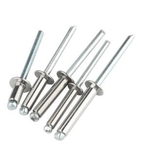 30-50pcs M2.4 M3.2 M4 M4.8 팝 리벳 알루미늄 돔 헤드 블라인드 스틸 생크 맨드릴 배기 풀 네일 Rebite