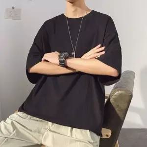 [셀러에이드]남성 무지 레이어드 오버핏 반팔 티셔츠 캐주얼 데일리 기본 상의