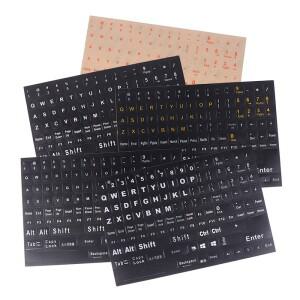 영어 120 키 매트 표준 PVC 방수 키보드 스티커 문자 알파벳 노트북 10-17 인치 데스크탑 새로운 적합