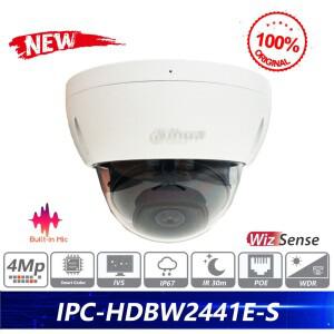 Dahua 오리지널 IPC-HDBW2441E-S 4MP IR 고정 초점 돔 WizSense 네트워크 카메라 차량  인간 감지 MIC 내장