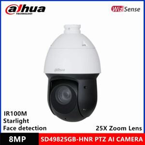 Dahua SD49825GB-HNR 8MP 25X 광학 줌 IR 100m 별빛 IP66 WizSense 네트워크 PTZ AI 카메라 지원 얼굴 감지