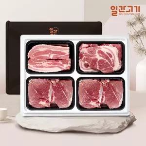 [일간고기][냉장] 국내산 한돈선물세트 4호 2kg (삼겹살/목살/앞다리살2팩)