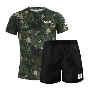 [SET] 로카티 ROKA 코리아아미 반팔티(육군디지털)+태극기반바지(블랙) 세트