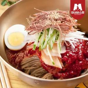 여름별미 매콤 쫄깃한 메밀 비빔막국수 10인분 (메밀면 10인분+비빔장 10인분)