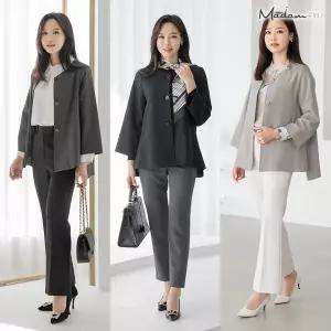 엄마옷 마담4060 (3color) 노카라플레어자켓 데일리 여성 ∼110size -YHJK2401001-