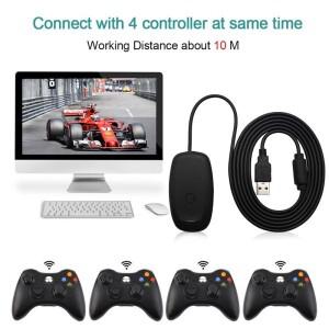 Xbox 360 용 USB 리시버 어댑터 무선 게임패드 송신기 지지대 PC Win7 8/10 마이크로소프트 컨트롤러 액세