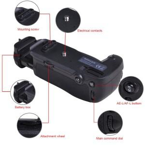 디지털 배터리 수직 MB-D16 그립 홀더 니콘 D750 DSLR 카메라 작업에 대 한 EN-EL15 또는 6Pc AA