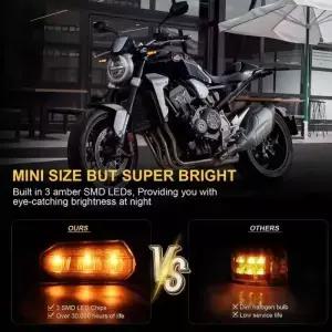 12V 모토 표시등 액세서리 오토바이 8mm 미니 LED 방향 지시등 앰버 점멸등 깜빡이