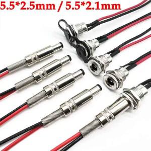 1PCS 방수 DC099 5.5x2.5mm DC 전원 잭 소켓 암 패널 마운트 커넥터 MetalWith 너트 스냅
