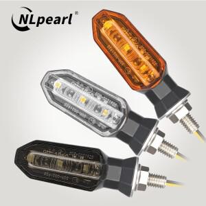 NLperal 바이크 오토바이 LED 회전 신호등 8mm 미니 소형 앰버 깜박이는 빛 램프 12V 모토 표시기 액세서리