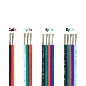 2/3/4핀 PVC 케이블 18AWG 20AWG 1-50m3.2ft-163ft LED 스트립 12/24V DC 조명용 RGB 연장