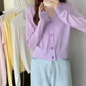 여성 캐주얼 여름 브이넥 시스루 가디건