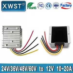 XWST DC 24V 36V 48V 60V에서 12V 10A 15A 20A로 변환하는 POWER LOGIC 어댑터 스텝다운 컨버터 24V에서