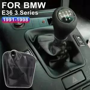 새로운 기어 스틱 노브 레버 시프터 LHD BMW E36 19911998용 가이터 부츠 가죽 방진 커버 포함