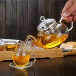 차주전자 예쁜주전자 티포트 티팟 유리 투명 1L