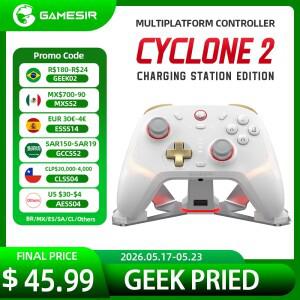 GameSir Cyclone 2 무선 블루투스 게임 컨트롤러(TMR 스틱 포함) PC/NS/Android/IOS 패드용 조이스틱 홀 효