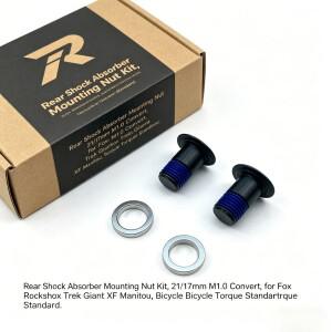 리어 쇼크 업소버 마운팅 너트 키트, 21/17mm M1.0 변환, Fox Rockshox Trek Giant XF Manitou, 자전거 토