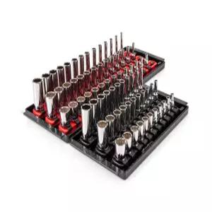 TEKTON SHD90219 0.6cm(1/4인치) 드라이 5피스 5/32-9/16인치 4-15mm 레일 트레이 포함