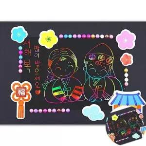 DIY공예키트 연하장 스크래치 4인용 연하장카드