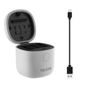 TELESIN AllinBox GoPro Hero 12 /11 배터리용 카드 케이스, /9 블랙, /9용 휴대용 /10 배터리 리더 보관 오리지널 USB 기능 3.0 SD 방수 충전기, 고속