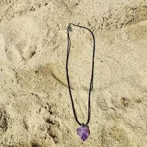 목걸이 자수정 여자 팬던트 스톤 보라색 천연원석