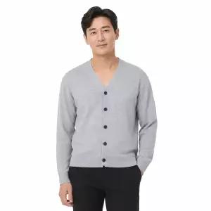 [파파브로] 남성 미니멀 단색 니트 데일리 가디건 WS-CA-CM614