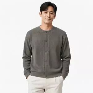[파파브로] 남성 니트 숏기장 데일리 가디건 5C-CA-Q026