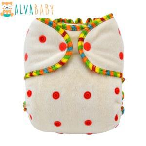 방수패드천 ALVABABY 대나무 기저귀 재사용 가능한 아기용 야간 사용하기 쉬운