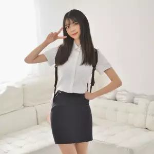 교복몰 (허리조절)하복 네이비 교복치마 교복 학생복.