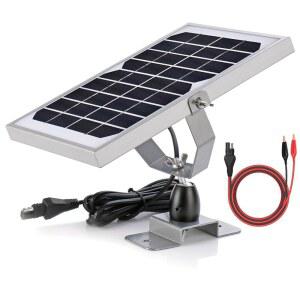 SUNER POWER 5W 6V 태양광 배터리 충전기 유지보수기 내장형 스마트 MPPT 충전 컨트롤러 6볼트 충전식 배터리를 위한 조절 가능한 장착 브래킷이 있는 방수 5와트 패널 키트