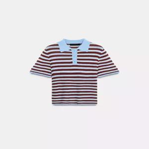 642264 ZARA 자라 여자 스트라이프스웨터 복고풍 폴로니트9874006