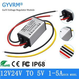 GYVRM 8-40V  5V 1A 2A 3A 4A 5A 스텝다운 DC 컨버터 12V 24V 36V 25W 벅 모듈 자동차 LED 용 전원 공급 장