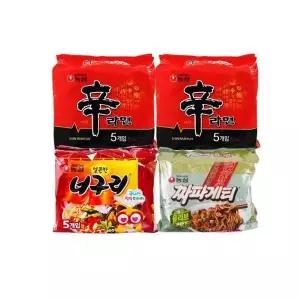 [하프클럽/]농심 봉지 라면 신라면 10입   너구리 5입   짜파게티 5입 (총 20봉)