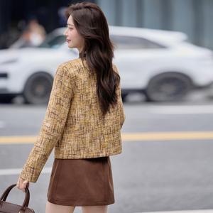원픽 여성 가을 트위드 쇼트 코트 B